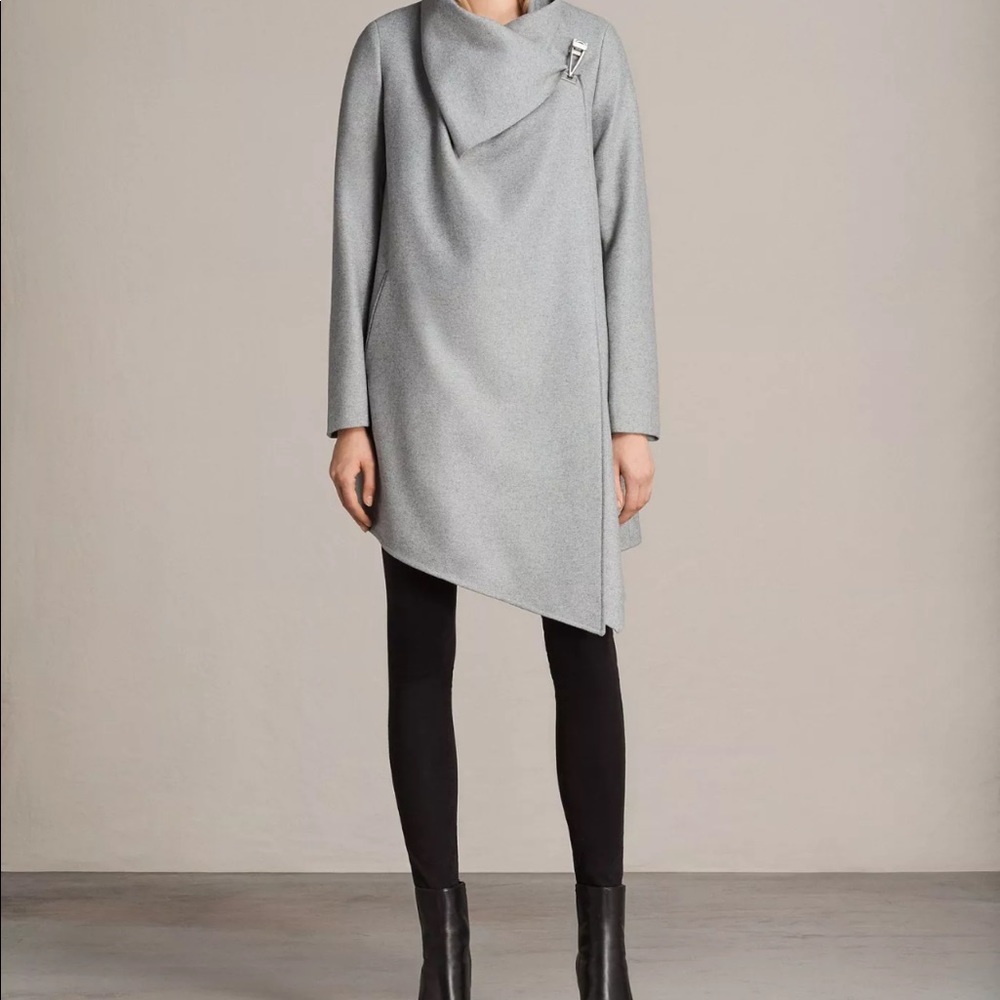 All Saints City Monument Coat in DARK GREY